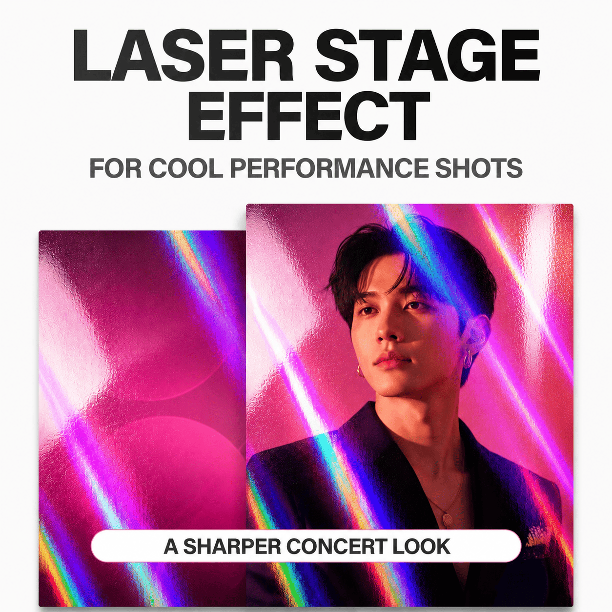Laser Stripe Square Photocard