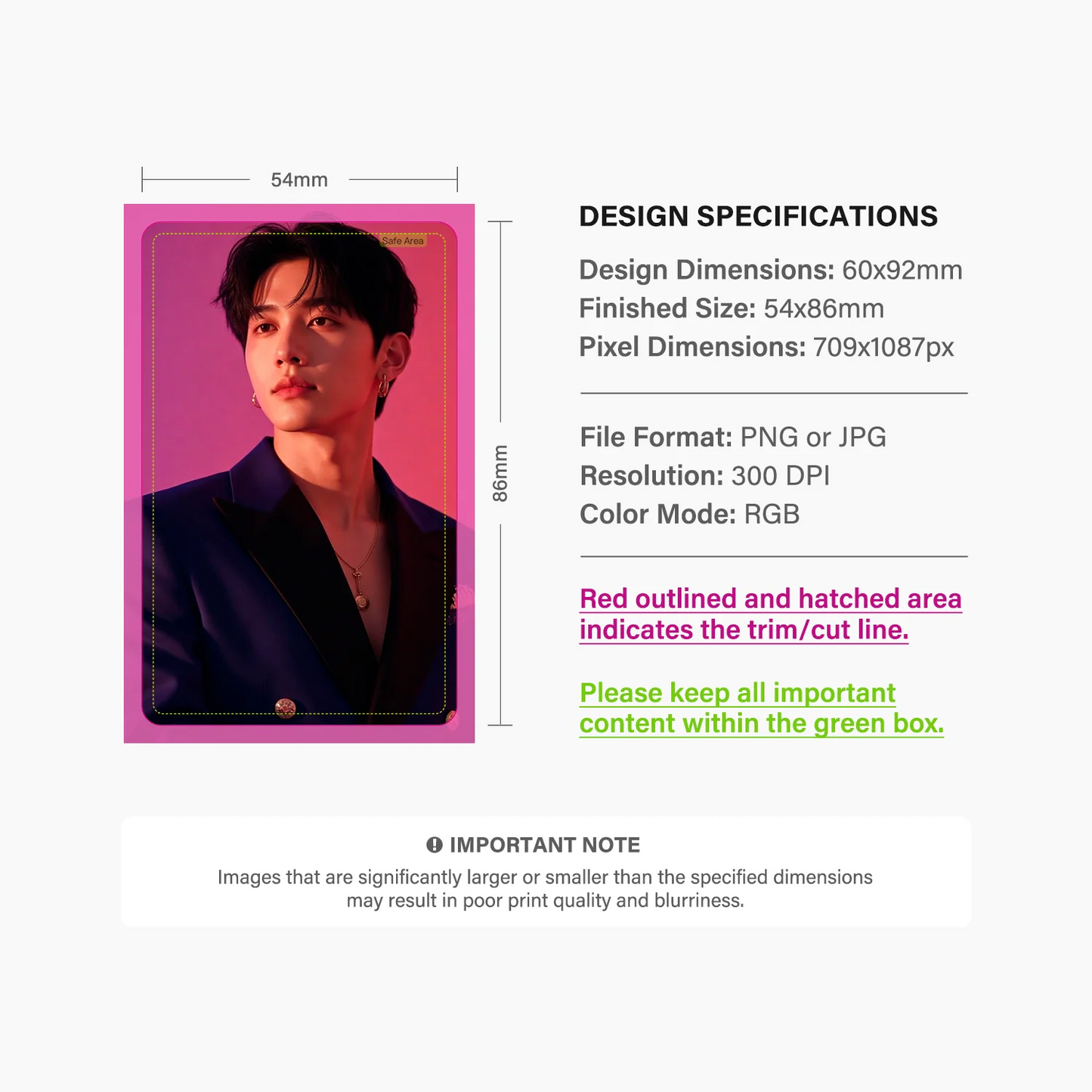 Laser Stripe Photocard