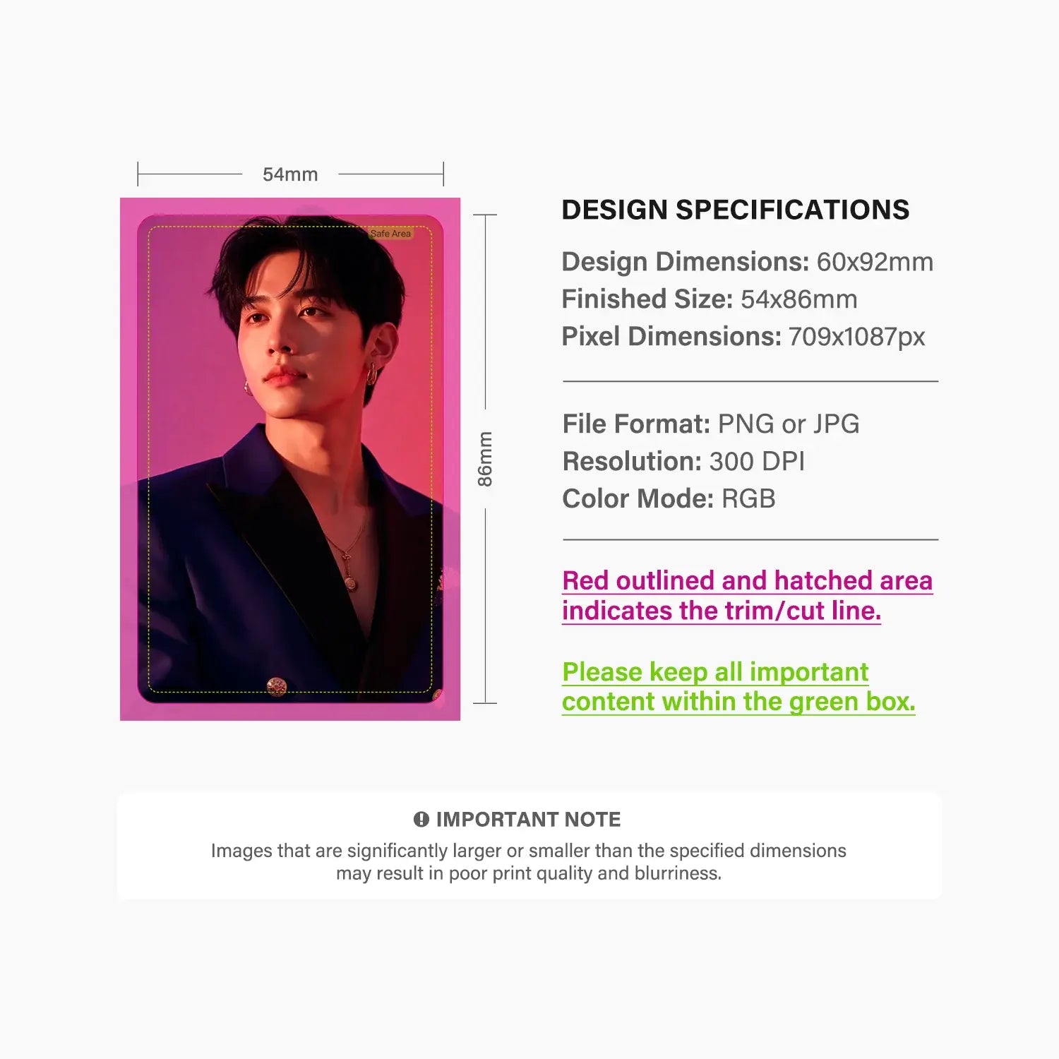 Laser Stripe Photocard Biaspics