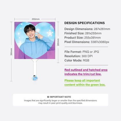 Heart-shaped Fan Bisapics